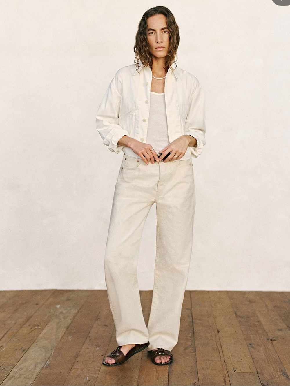 Buck Mason Jet Set White Denim Jeans